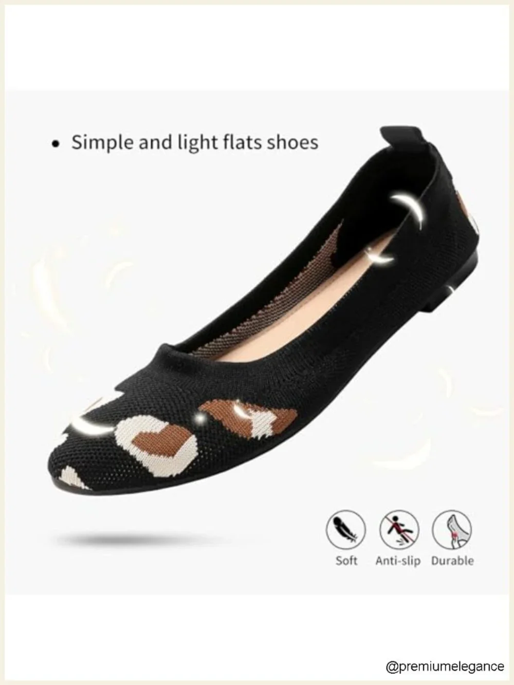 Women's Pointed Toe Ballet Flats Cushioned Mesh TPR Sole